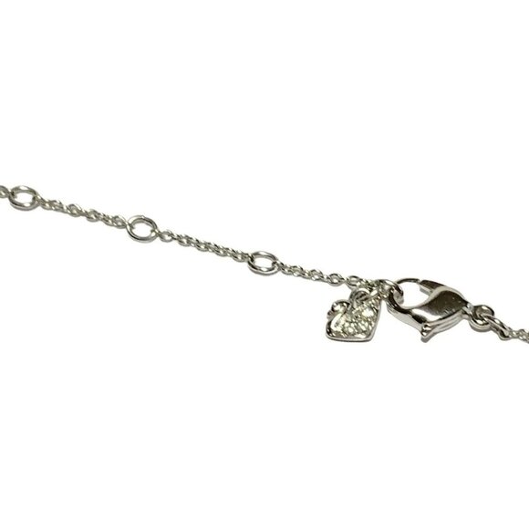 Auth SWAROVSKI - Red Silver Swarovski Crystal Hardware Necklace - Picture 4 of 4